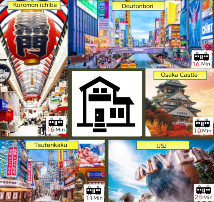 Jr天王寺駅・寺田町駅から徒歩圏内！ファミリー大歓迎の広々欧風ハイツ！ Apartment Osaka Bagian luar foto